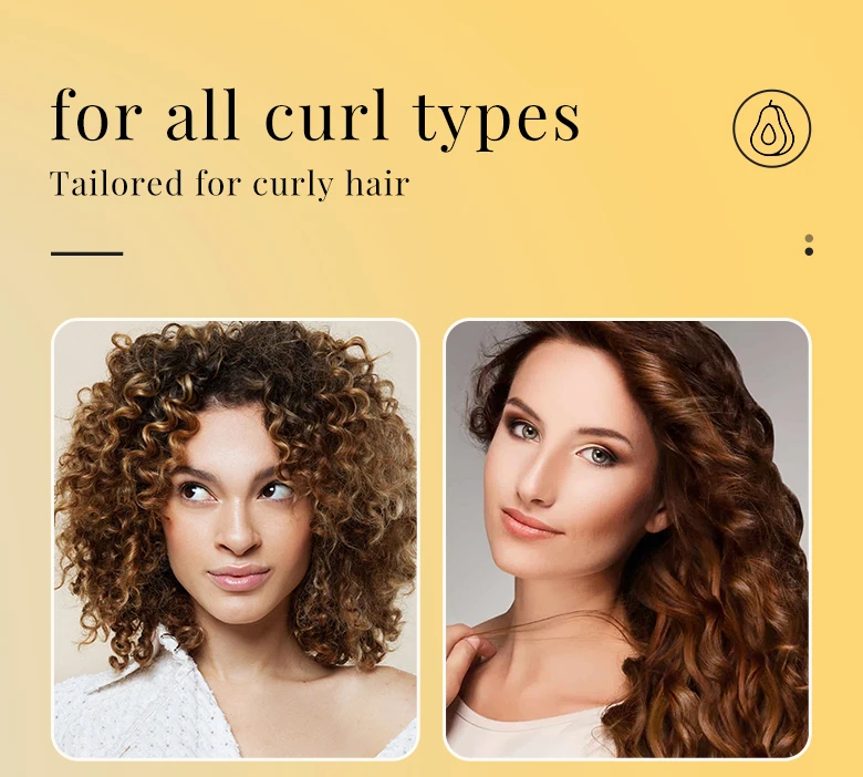 Description Picture 4 of itemPURC Curly Mousse Hair Care Coconut Oil Smoothing Frizz Enhanced Curl Wavy Wigs Hair Styling Cream Mousse Foam Hair Products