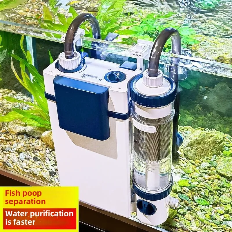SUNSUN new fish tank filter YBF-500 oxygen filtration integrated machine water purification pump wall-mounted fish toilet
