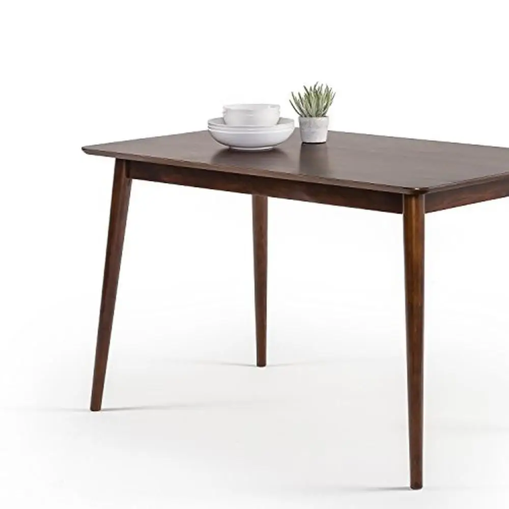 

Обеденный стол из массива дерева 47 дюймов, кухонный стол, легкая сборка, Натуральная отделка под дерево, эспрессо
