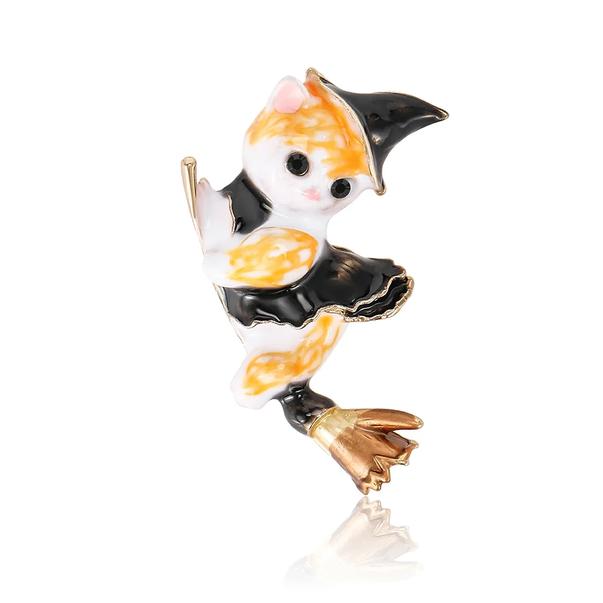 

Enamel Cat Brooches for Women Wizard Pins Event Party Backpack Decoration Clothes Accessories