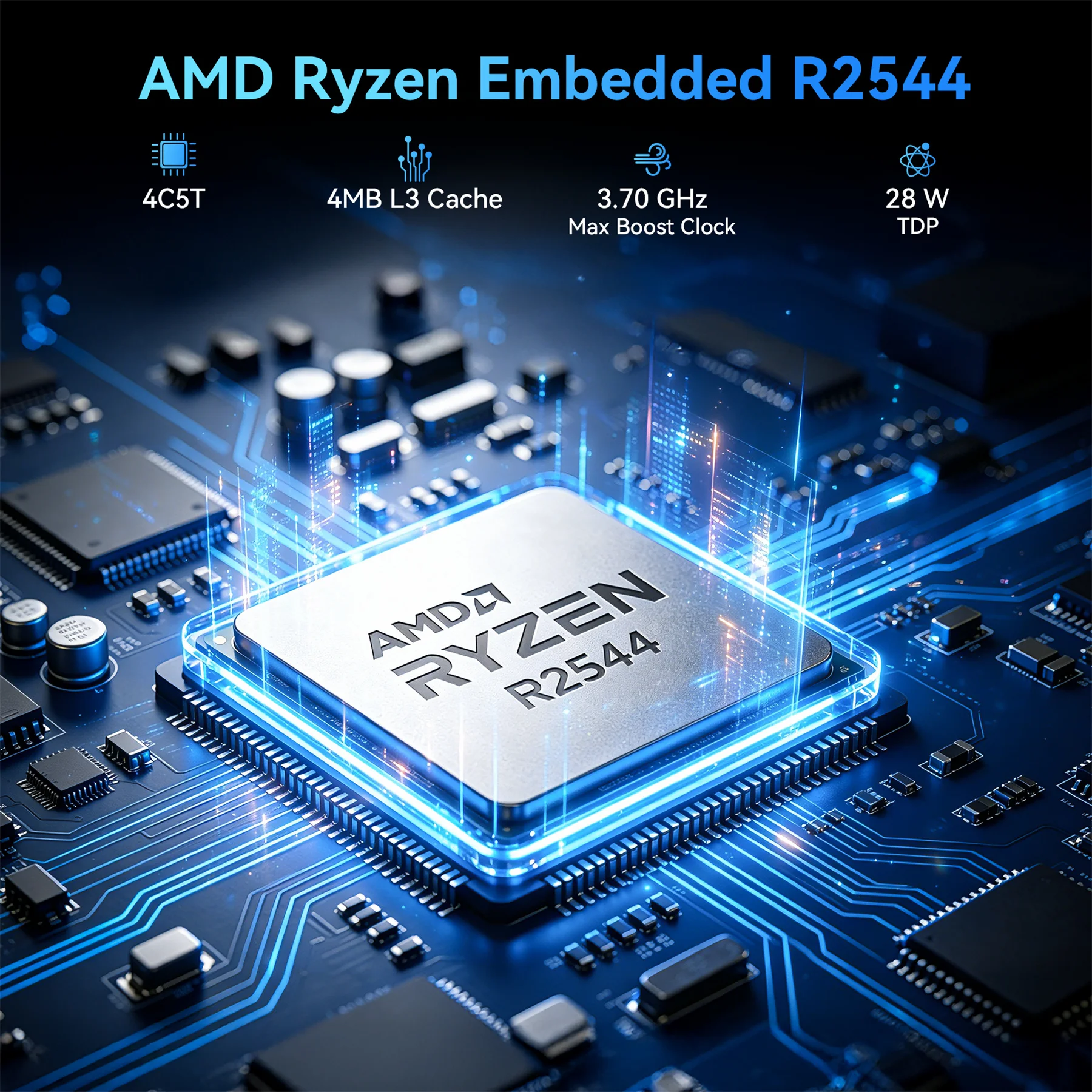 ACEMAGIC K1 Mini PC AMD Ryzen Embedded R2544 Processor 16GB DDR4 512GB M.2 2280 SSD Wifi5 BT4.2 UP TO 4TB Mini PC Windows 11 - immagine 3