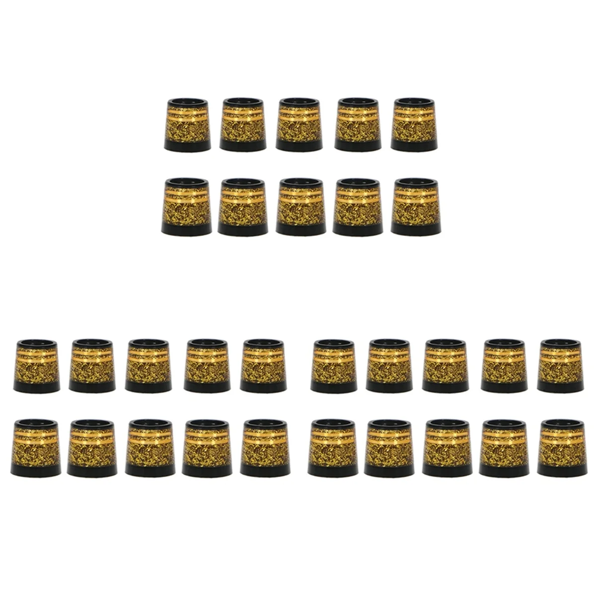 BAAU 30Pcs Golf Ferrules Tip Size 0.370 Golf Sleeve Ferrule for Irons High Quality Club Shafts Accessories Gold