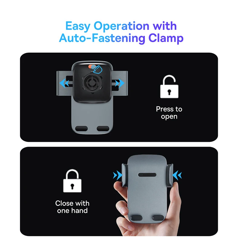 Baseus Car Phone Holder Easy Control Clamp Car Mount Holder