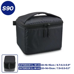 Enhanced Shockproof Gear Protection Storage Bag with Interior Padded Dividers and Zipper Closure (S90)