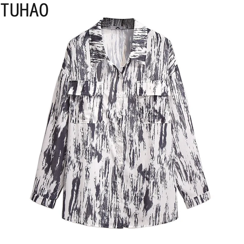 

TUHAO women vintage blouse Oversized 6XL 5XL 4XL long sleeve mother mom office lady casual shirts tops blouses clothes big size