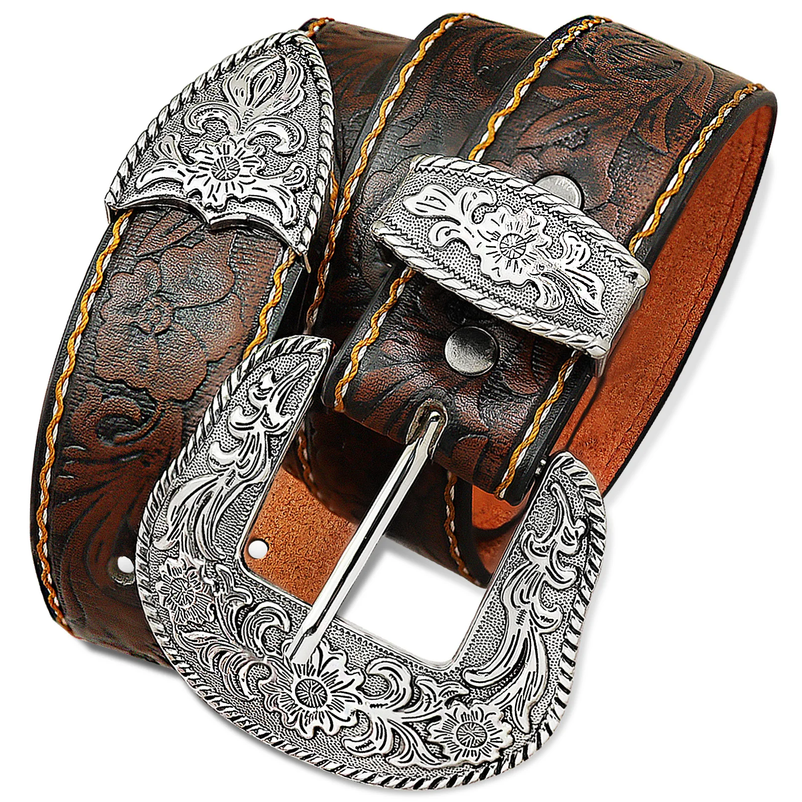 Xwest Silver Longhorn Texas Bull Belt Buckle Cowboy Western Buckles Gürtelschnallen