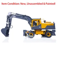 KIT LESU ET30H RC Excavator CNC 1/14 RC Hydraulic Metal Wheeled Digger Remote Control Construction Vehicles Lights Toys THZH1184 2