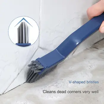 Spazzola a fessura tre in uno spazzola per bagno con manico lungo spazzola per pavimento lavandino per bagno vasca da bagno pulizia con setole Gap per pavimenti 1