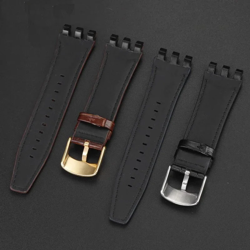 Новый стиль, ремешок из натуральной кожи для часов Swatch, серия механических часов Svgk403 402 SVGB400, браслет, ремешок для мужчин, 22 мм (art.: 3920c4cb747b8) - 3920c4cb747b8