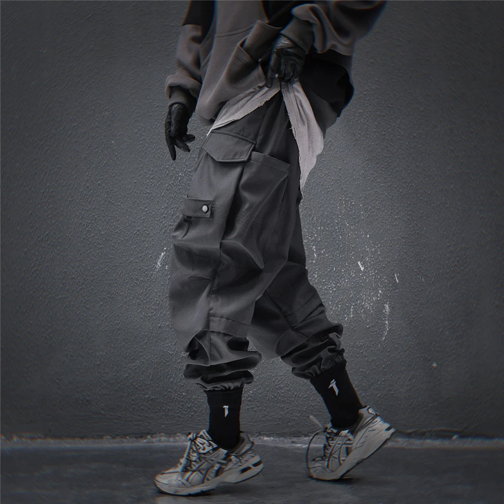 11 BYBB'S DARK Mens Hip Hop Loose Cargo Pant 2025 Spring Functional Baggy Joggers Harem Trousers Elastic Waist Pants 4