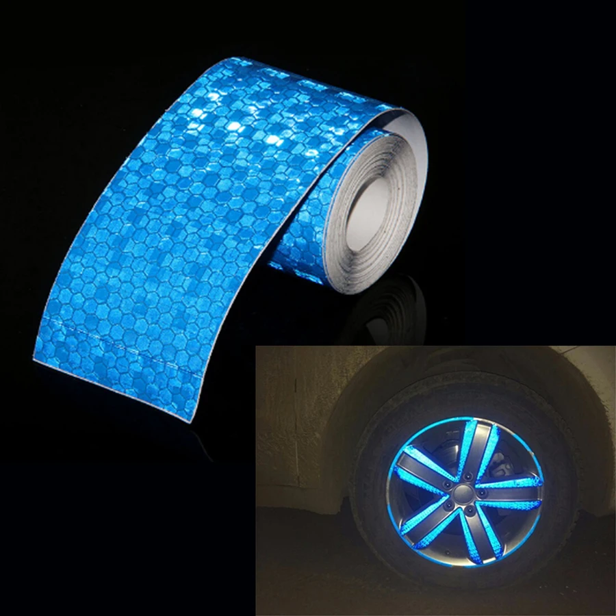 Reflective Tape 1Pc 3Meter Car Reflective Tape Auto Safety Warning Sticker Reflector Protective Tape Strip Film For Trucks Auto Motorcycle
