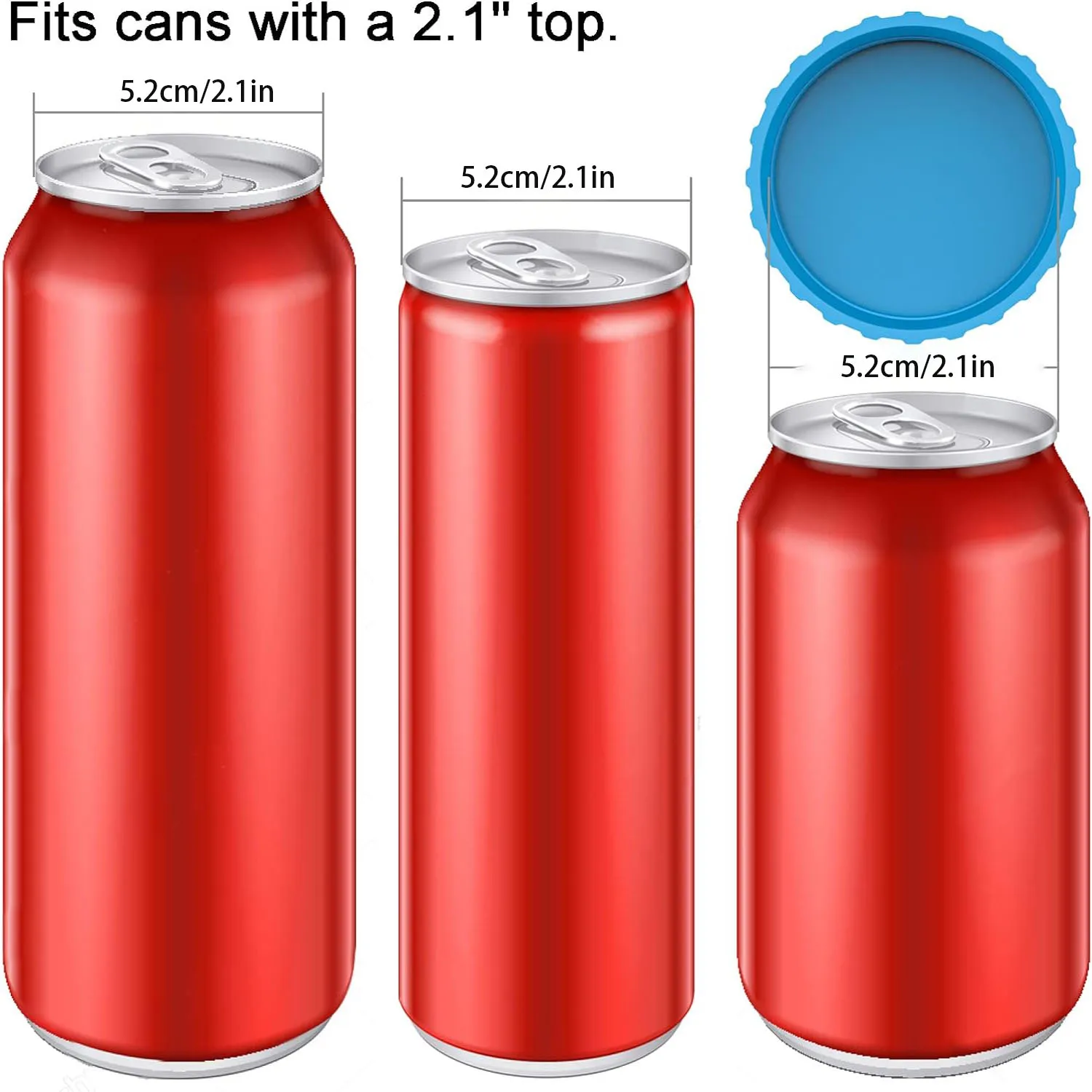Silicone Soda Can Lids Tops Corks Reusable Fits Standard Soda Cans Beer Drinks Juice Coke Pack of 6 food cover kitchen utensils kitchen supplies
