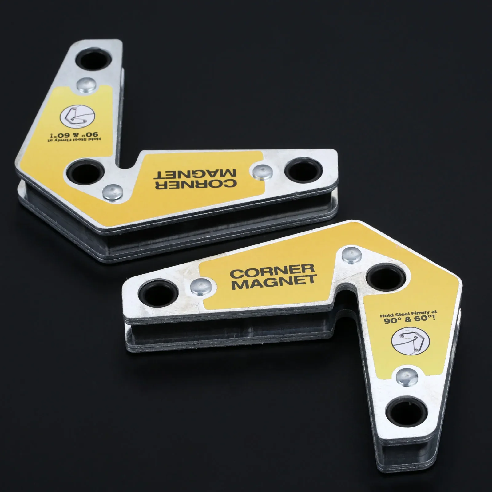 2Pcs Strong Welding Corner Magnet Holder Industrial Internal & External Right Angle Fixator 60 90 Angle Neodymium Magnetic Clamp