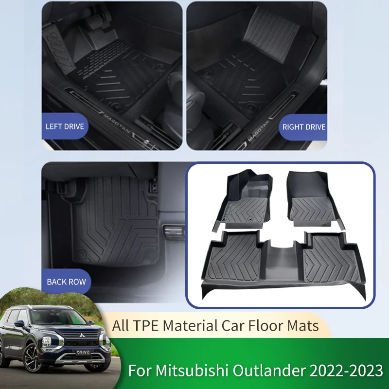For Mitsubishi Outlander 2022 2023 2024 Tpe Car Waterproof Non-slip Floor  Mats Full Surround Protective Liner Foot Pads Carpets - Floor Mats -  AliExpress