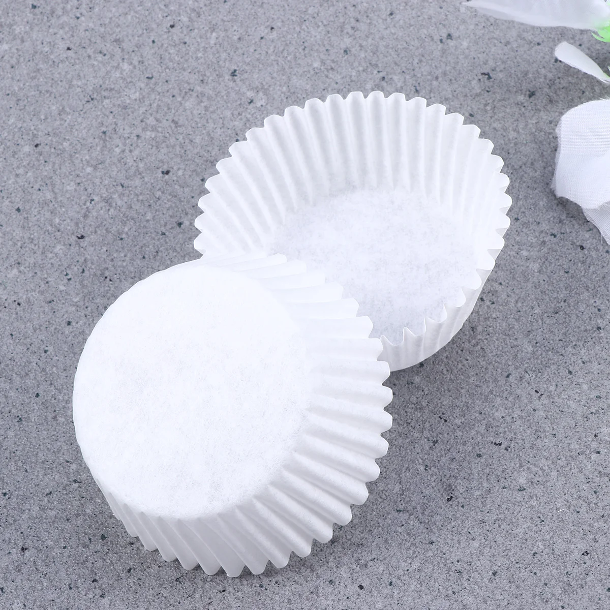 

100 Pcs Paper Muffin Liners Cup Cake Disposable Cups Cupcake White Wrapping Baking