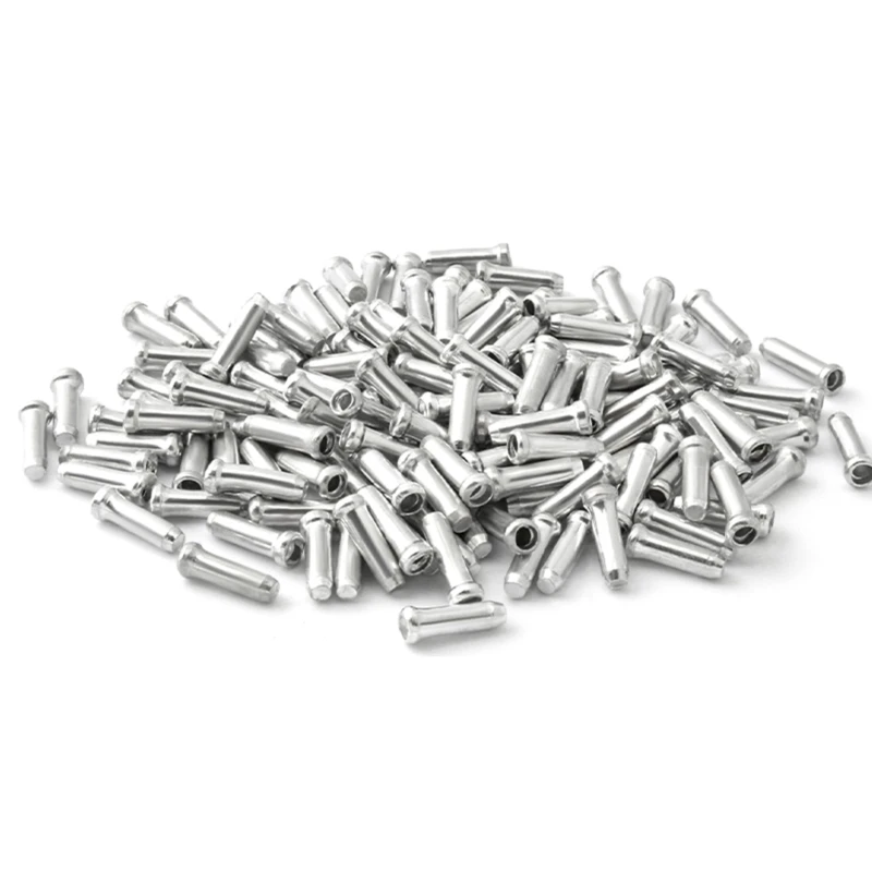 

100 Pcs Bike Cable End Cap Aluminum Alloy Brake End Cover Cable Tip Crimps