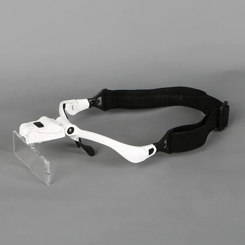Headband Illuminated Magnifier 1x 1.5X 2.5x 3.5x Eyewear Magnifying Glasses with 2 Led Lights Loupe For Repairs Tool Toys Gift magnifying glass headband magnifier head wearing magnifier