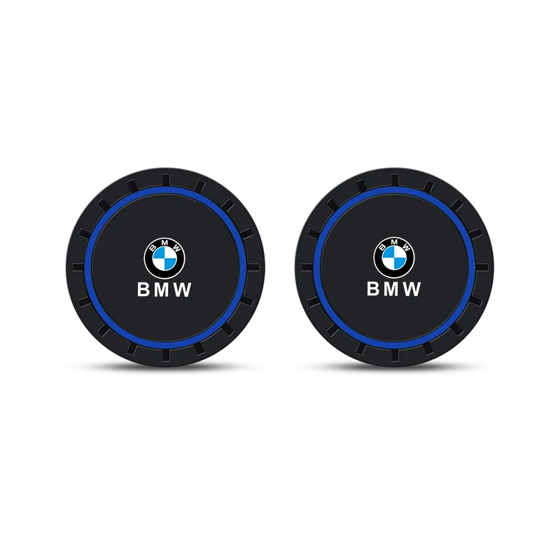 2개 자동차 컵받침 논슬립 실리콘 매트 BMW E39 E46 E90 E60 F10 F11 F20 F30 F34 F01 G20 G21 G31 G38 G60 X1 X3 X5 X7 액세서리