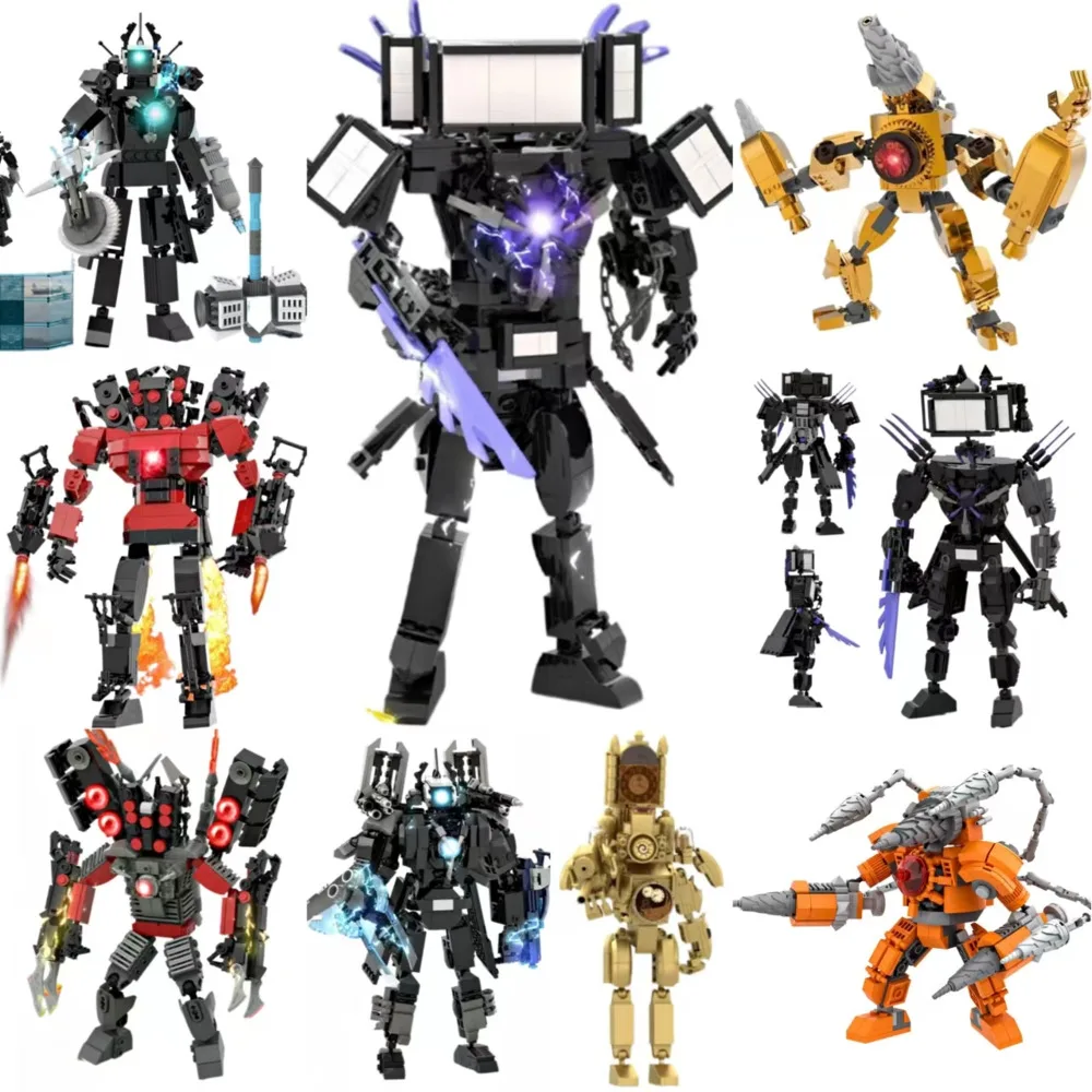 

Skibidi Toilet Toy Building Block Titans Camera Man Tv Man Cameraman Speakerman Skibidi Toilet Clock Man Titans Drill Speaker