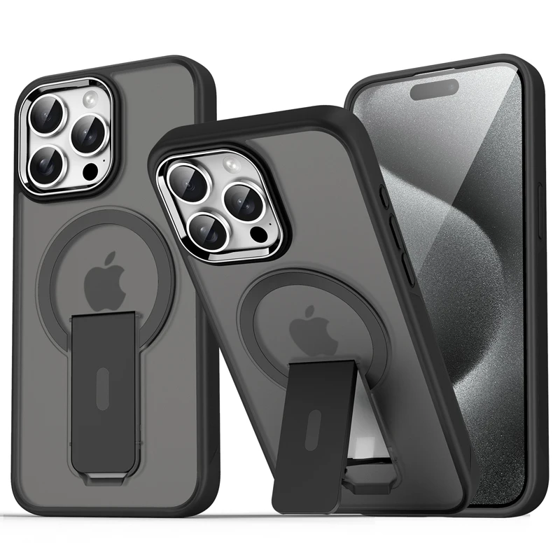 Magsafe Magnetic Invisible Stand Phone Case with Anti-Fall Matte Back Cover