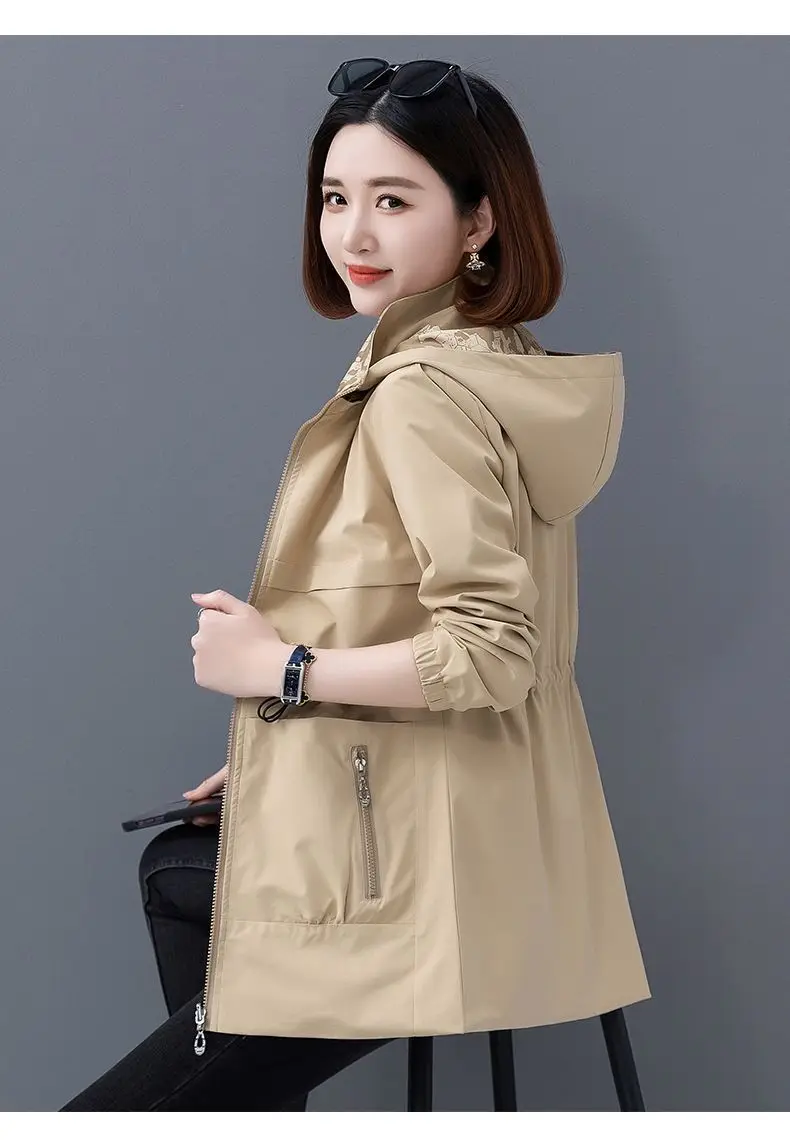Spring Women's Jackets Causal Windbreaker 2024 New Two-Sided PiercingThin Basic Coat Lightweight Jacket Outwear Women Clothing