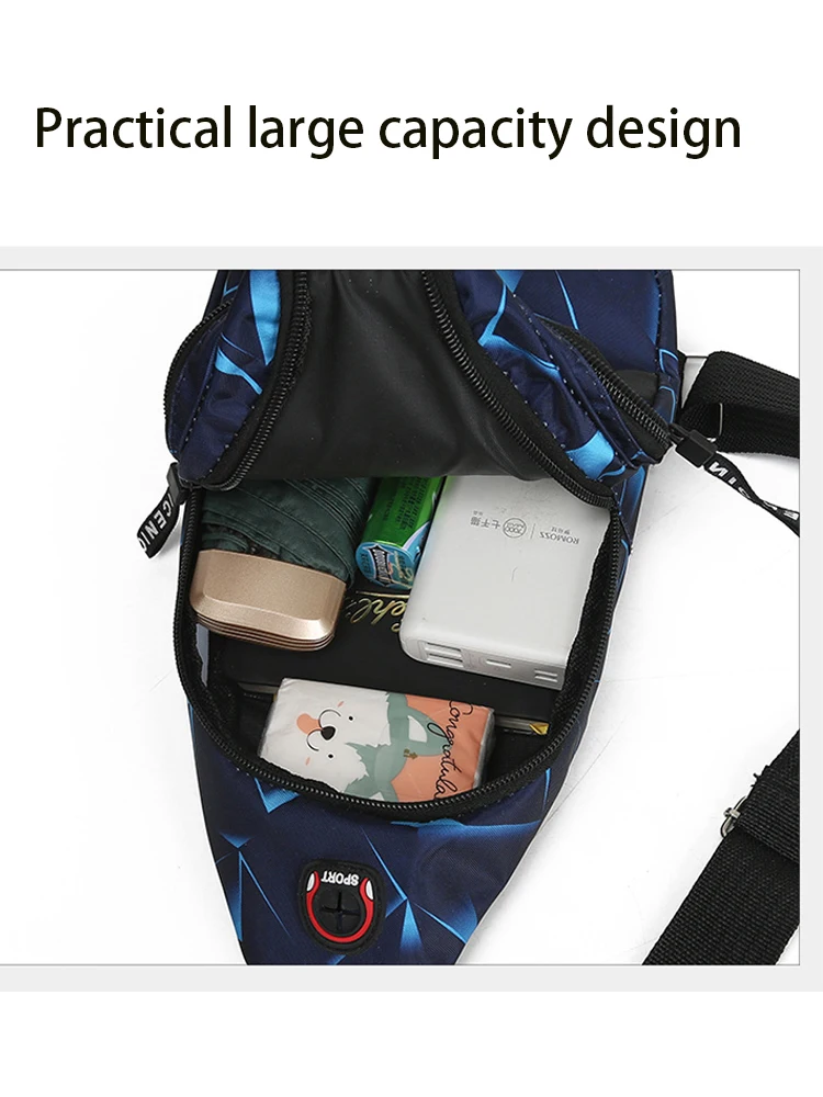 Shoulder Crossbody Bag For Men Short Travel Messenger Chest Bag Light Outdoor Sport Recreation Lovers Single Shoulder Bag