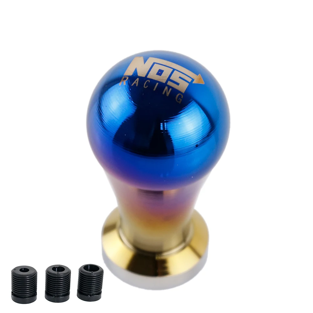 NOS Racing jdm Burnt Blue Aluminum Gear Shift Knob Shifter Lever Head
