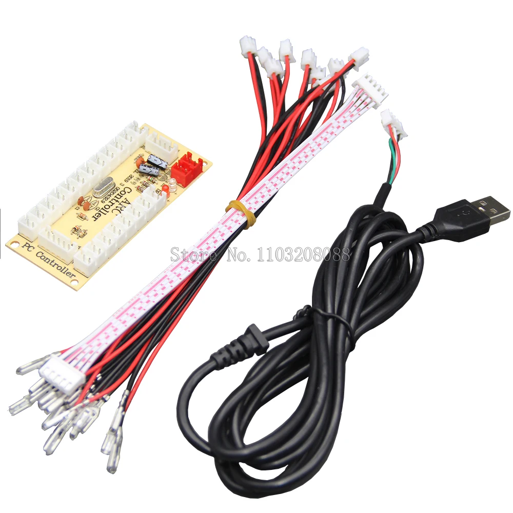 Kit DIY de consola Arcade de 1 jugador, Joystick ovalado de 8 vías, botón pulsador estilo SANWA para PC Raspberry Pi, co