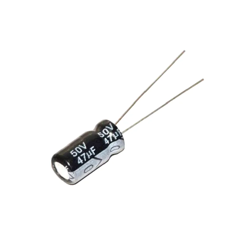 yyt 20pcs 35v aluminum electrolytic capacitor straight plug 22uf 47uf 100uf 220uf 330uf 470uf high frequency Алюминиевый электролитический конденсатор 50V47uf 6x12 6x 7 мм 50v47uf 47uf50v 50v47mf 47mf50v 50v47MFD 50wv 50vdc 100uf 220uf 330uf