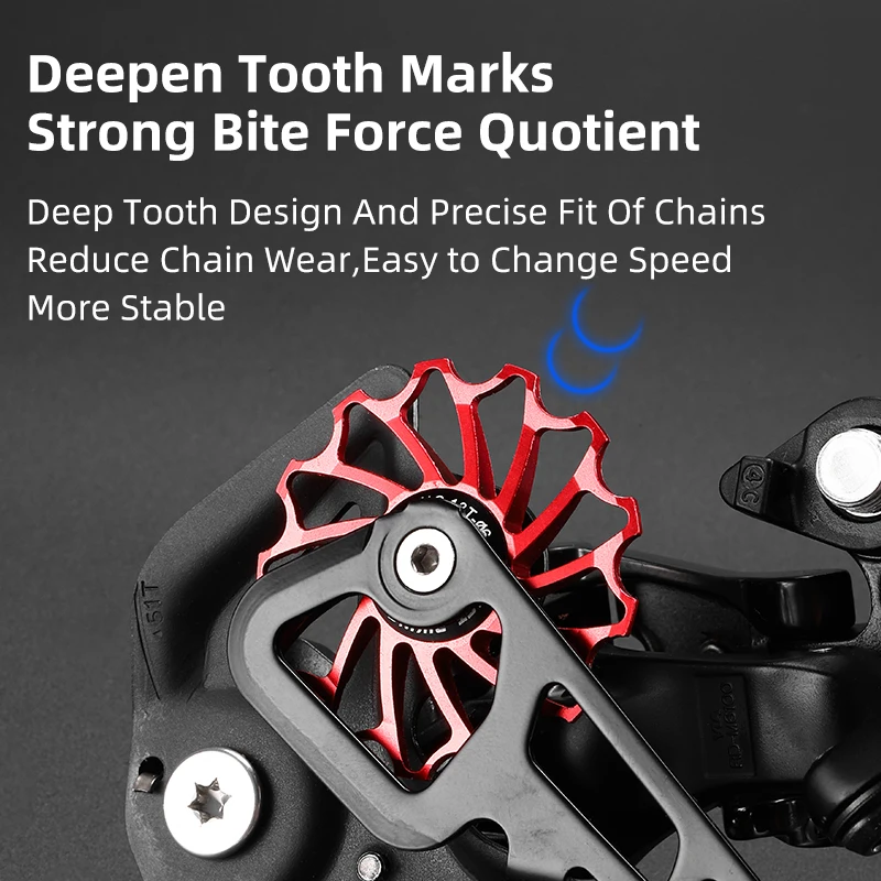 WEST BIKING Mountain Bike Rear Derailleur CNC Pulley Wheel 11T 13T Ceramic Bearing Road Bike Rear Shifter Switch Rollers Parts