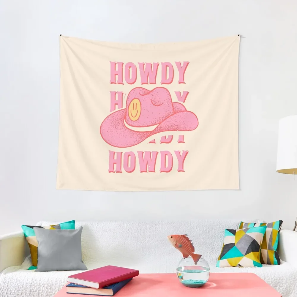 

HOWDY HOWDY HOWDY YALL | White Background Tapestry Home Decorators On The Wall Tapestry