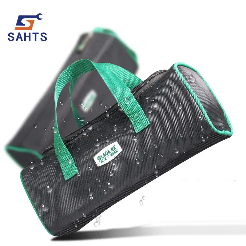

SAHTS LAOA Portable Tools Storage Bag 1680D Oxford Canvas Waterproof Handbag Screwdriver Bag Cylindrical Thicken Tool Bag