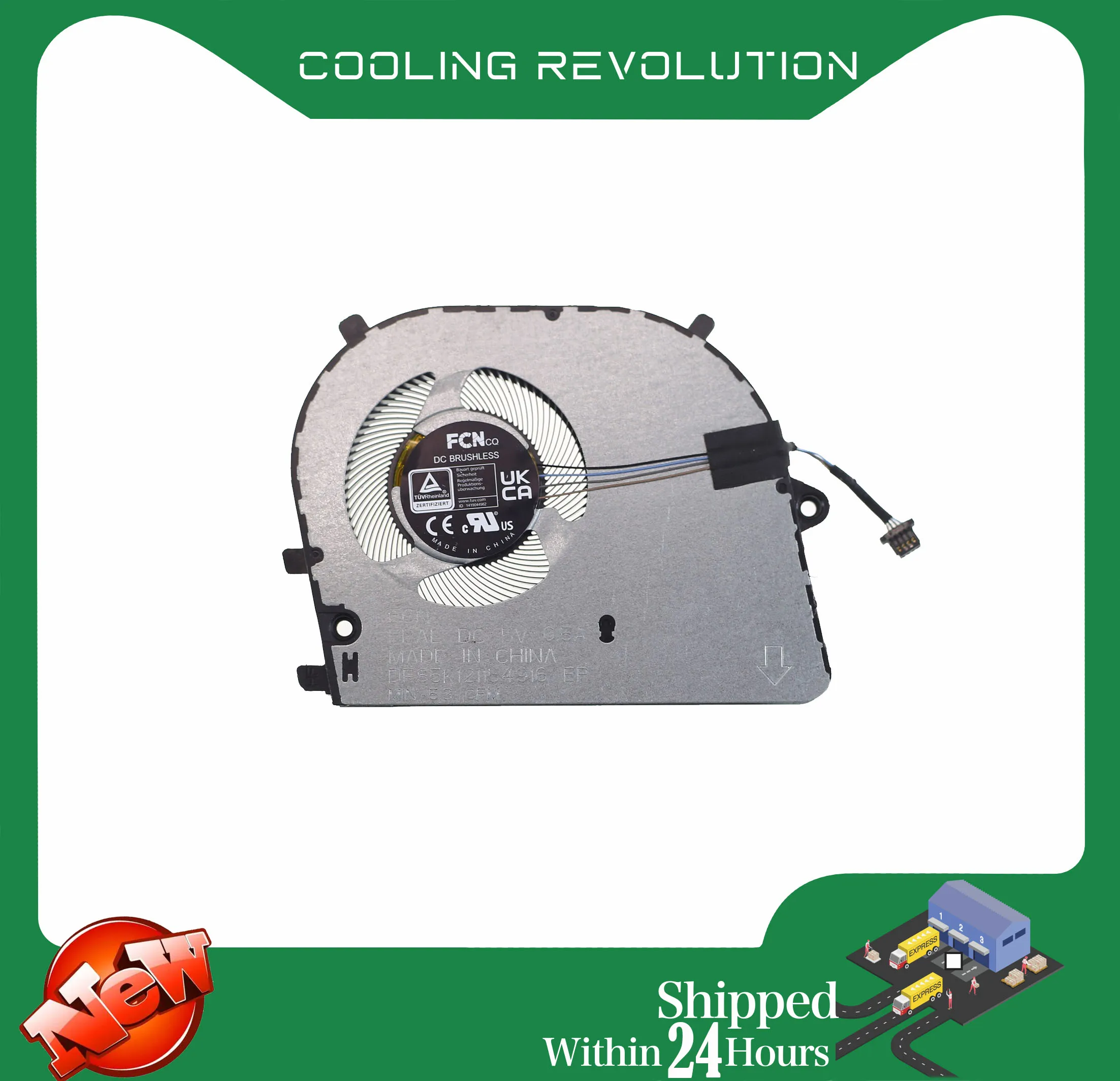 

Laptop CPU Cooling Fan DFS5K121154916 BN9508SH-001P DC5V 0.5A 4-Pin CN-0KPJ01 KPJ01 023.100QE.0021