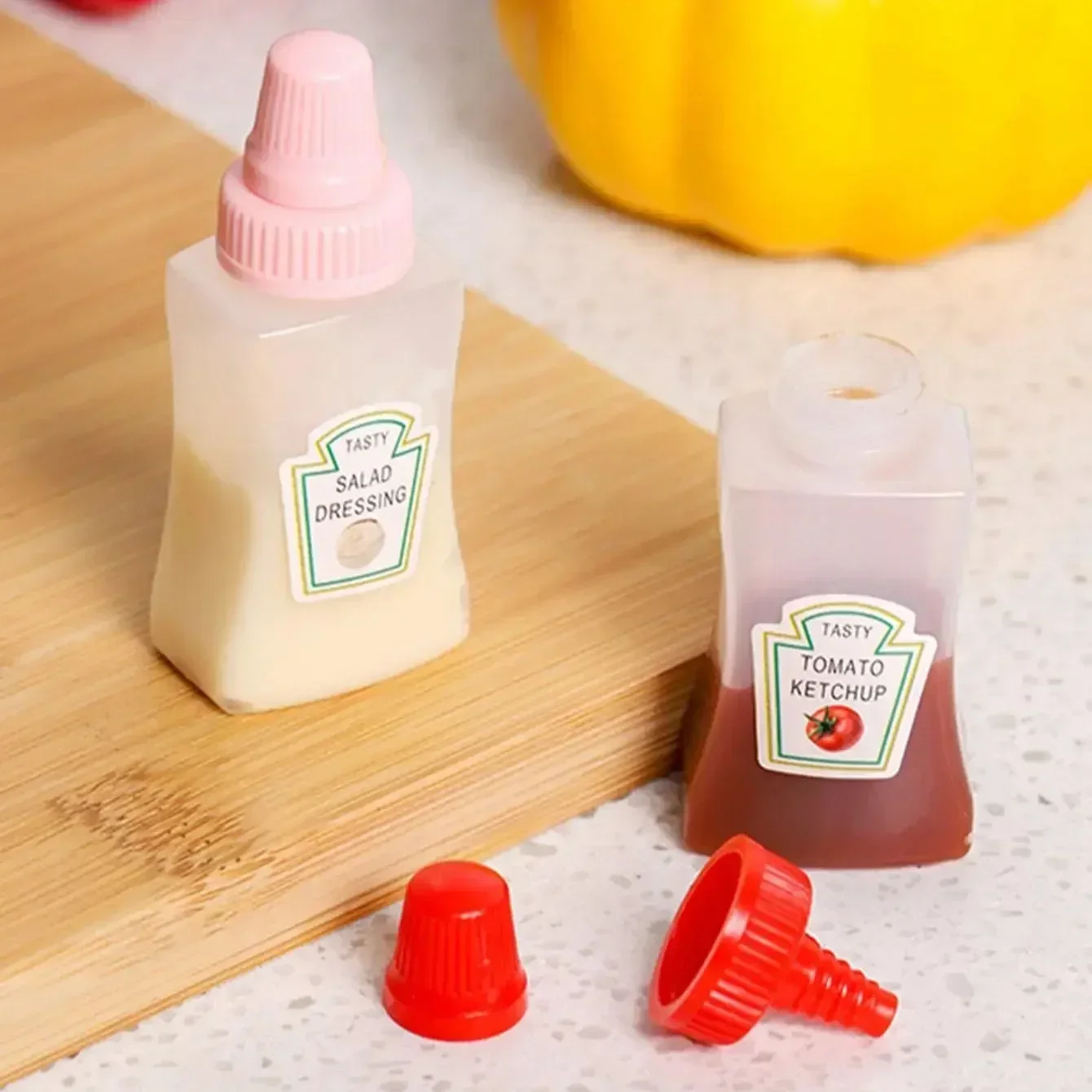 Japanese Style Mini Condiment Dispenser for Office BBQ Salad