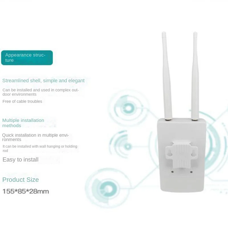 M67K-야외 4G Wifi 라우터 Sim 카드가있는 150Mbps Wi Fi 라우터 전천후 Wifi 방수 부스터 익스텐더 EU 플러그 쉬운 설치