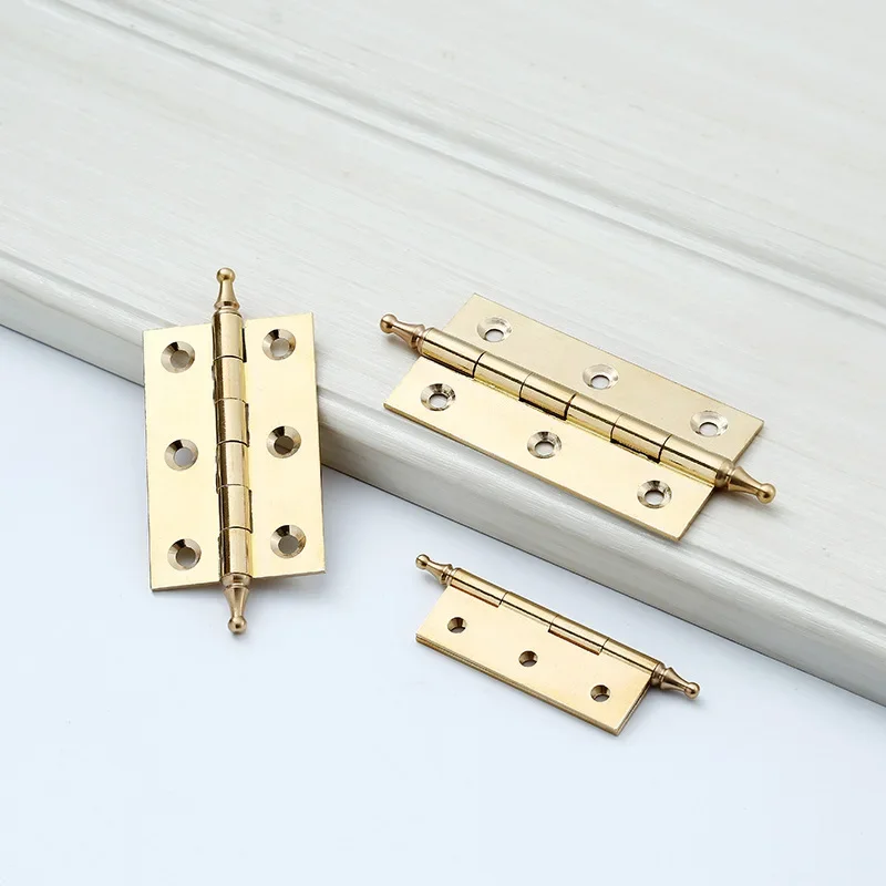 In-Stock New Chinese-Style Antique Window Bronze Hinge Wooden Cabinet Door Hardware Accessories Sharp-Tip Mortice Hinge