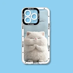 Whimsical Cartoon Cat Shockproof Silicone Phone Case - iPhone 12 Mini (-1)