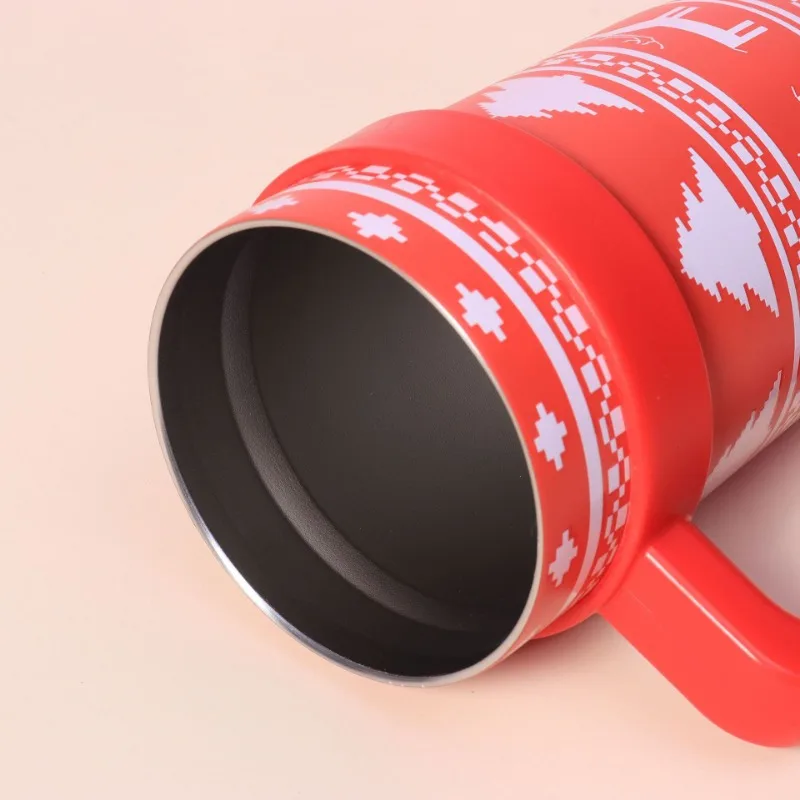 304 Stainless Steel Christmas Ice Bullion Cup 40Oz Large Capacity Thermal Insulation Cold Straw Wholesale