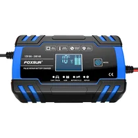 FOXSUR Car Battery Charger 12V 8A 24V 4A Touch Screen Pulse Repair LCD Fast Power Charging Wet Dry Lead Acid Digital LCD Display - Image 5