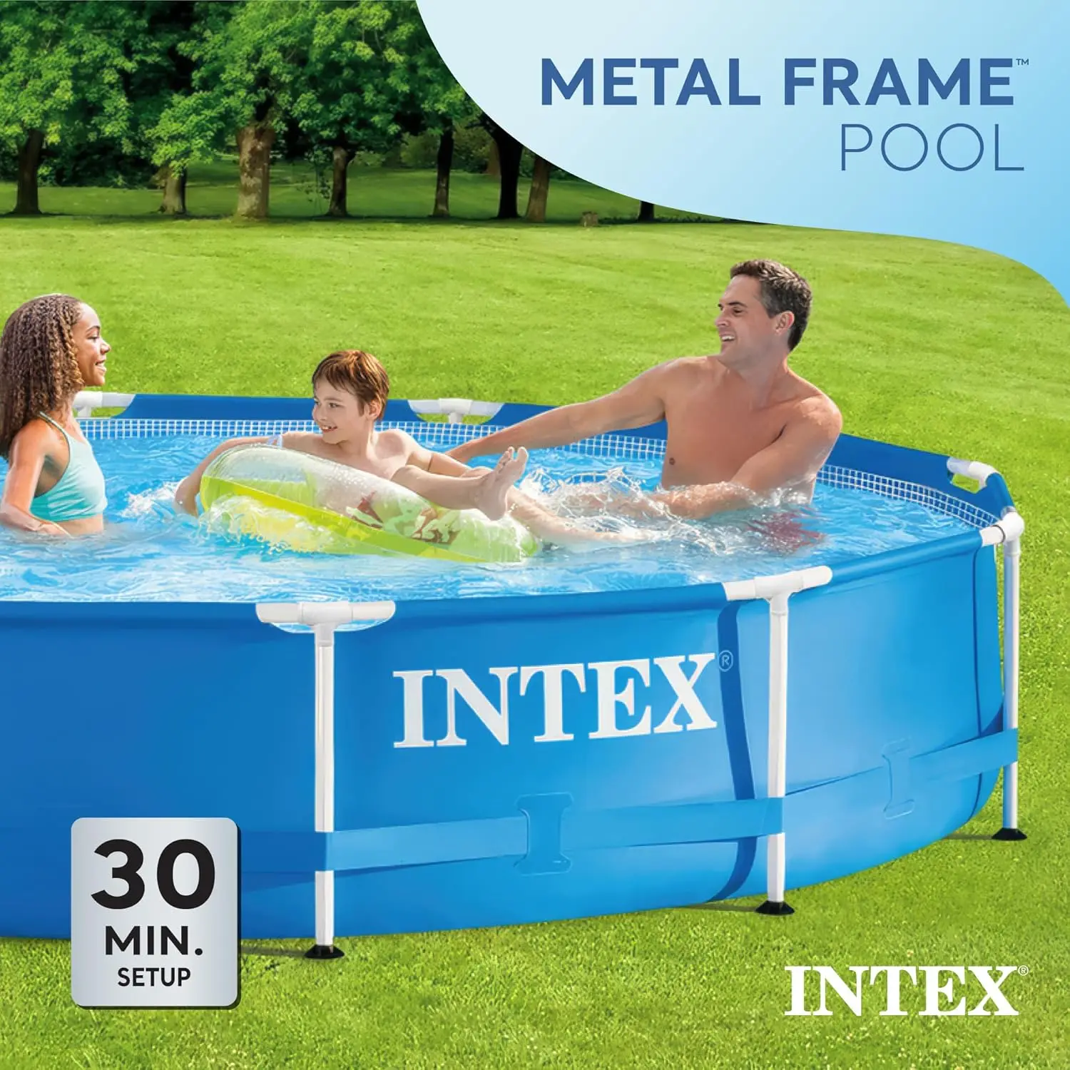 Metal Frame 12 ft x 30 in Round Above Ground Pool 5