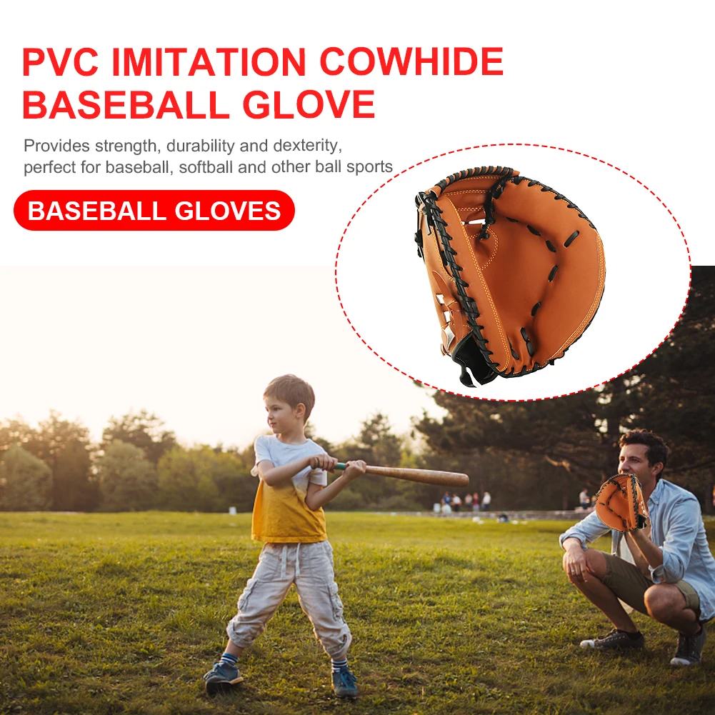 PU Leather Baseball Catcher Mitt for Outdoor Sports Training