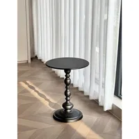 Table d'appoint rétro en fer forgé, petite table ronde de rangement pour chevet, canapé, salon, balcon, table basse domestique 6