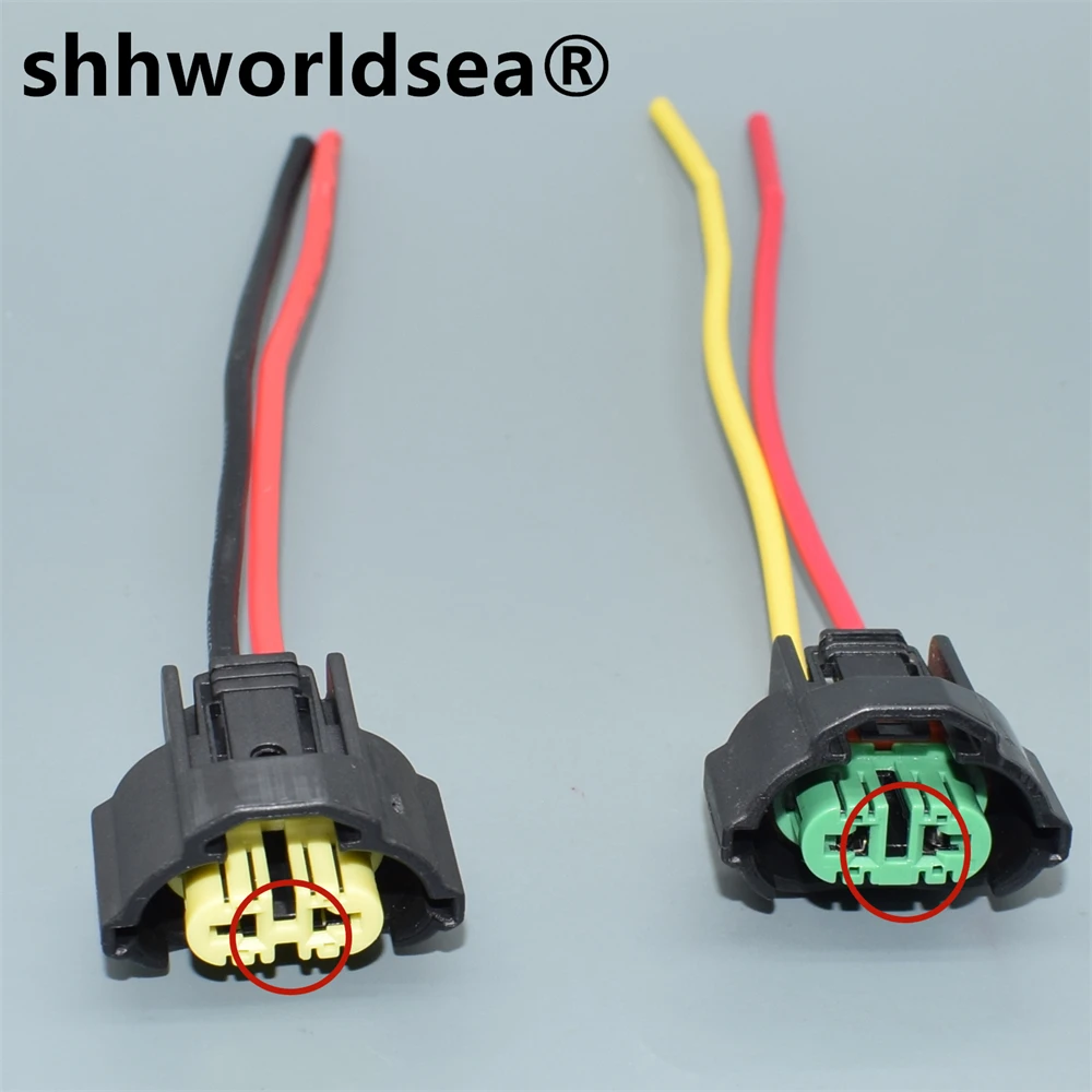 Shhworldsea 2pin (2.8)auto Waterproof Connector Female Fog Lamps