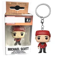 FUNKO Pocket The Office Keychain Funny Doll Pam Beesly Michael Scott Backpack Pendant Collection Christmas Gifts Toys Keychain 2