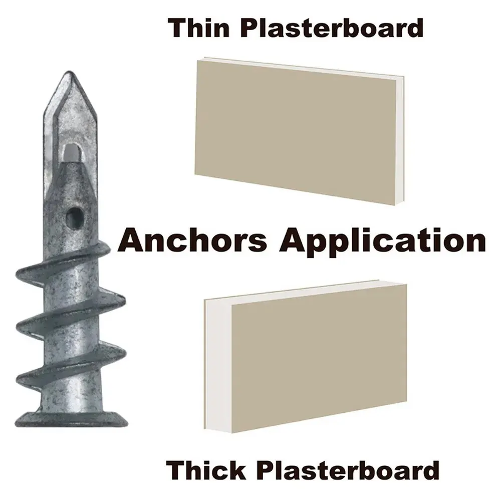Hollow Wall Plasterboard Anchor Zinc Alloy Drywall Self-drilling Anchors E8/13*41mm #8*1-1/4 Tapping Screw drywall anchor kit hollow wall anchor set drywall anchor self tapping screws
