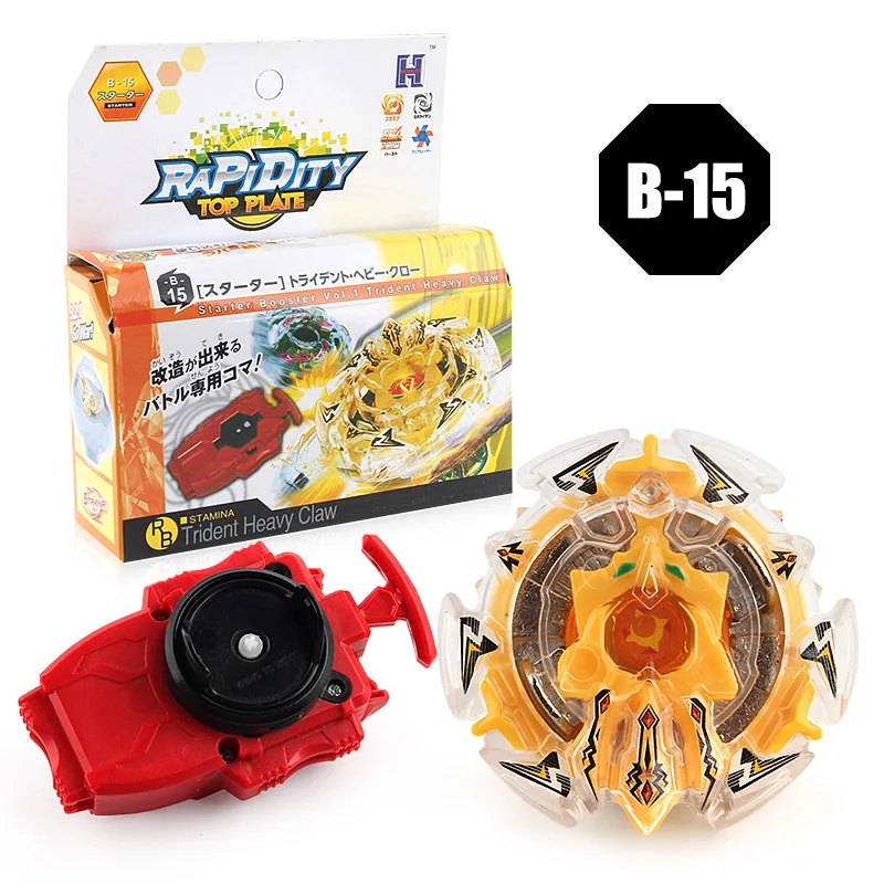 B-X Toupie Burst Beyblade Metal Masters Burst Trident / Treptune Heavy Claw Spinning Top + B-15 Red Beylauncher Lr,