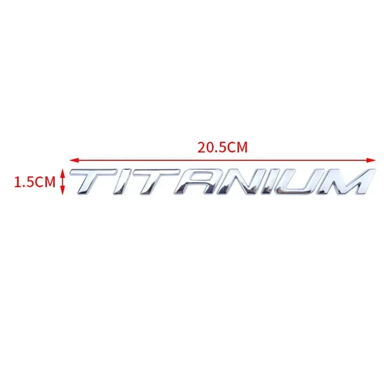 Chrome Black Titanium Rear Boot Badge Emblem Sticker