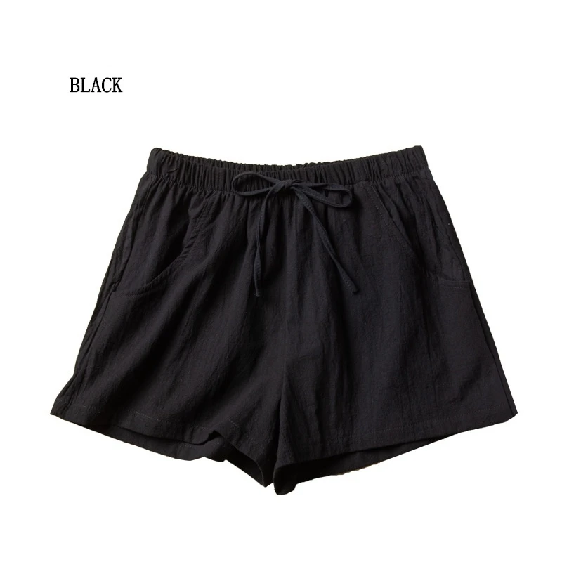 bape shorts Summer Elegant High Waist Trafic Shorts Women Casual Solid Wide Leg Loose Cotton Short Pants Bottom Pant Pocket Trouser X166 jorts Shorts