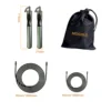 Fitness Jump Rope, anti-tangle racing rope, aluminum alloy handle, buckle design can switch 3.0-5.0 different weight rope 4