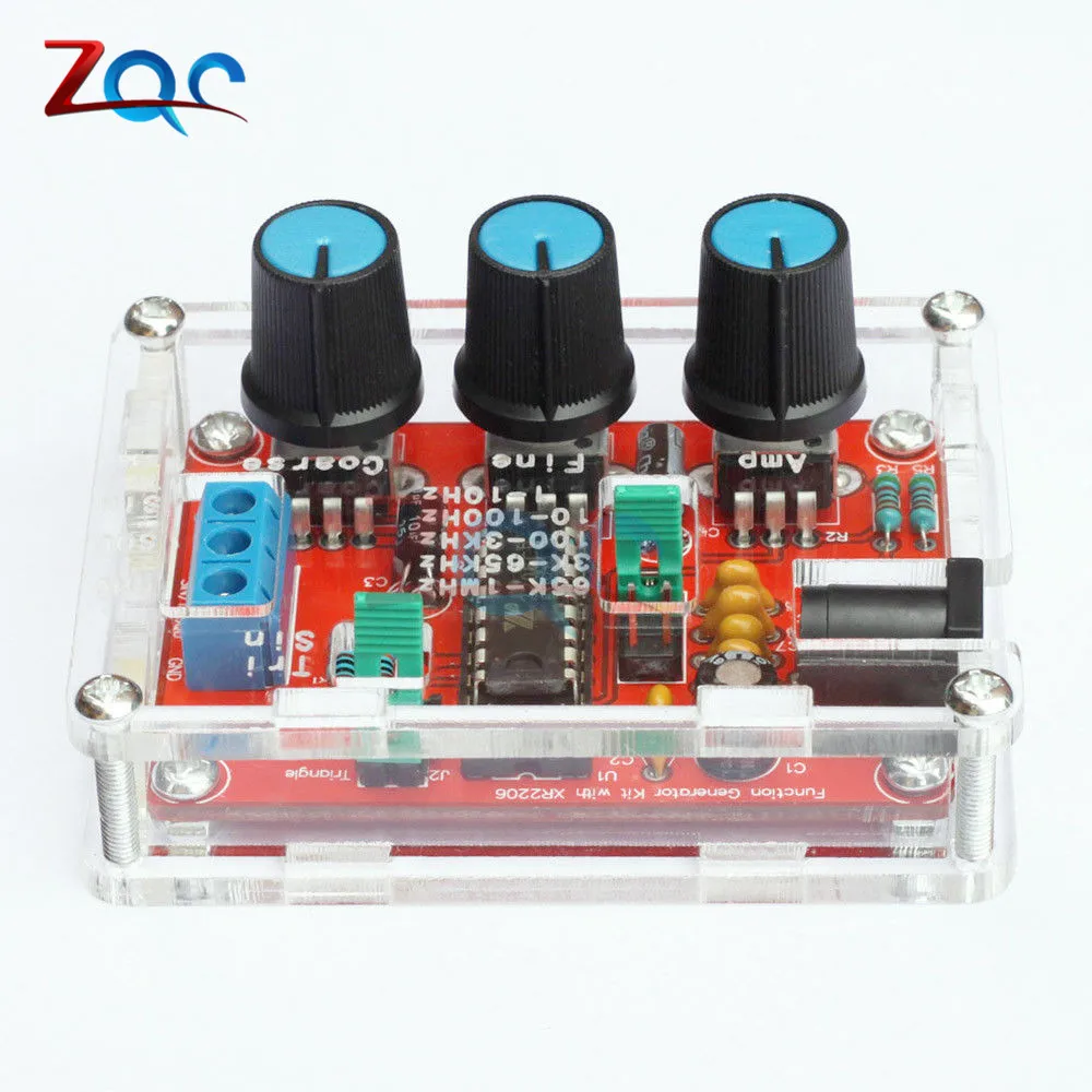 1Hz -1MHz XR2206 Function Signal Generator DIY Kit Sine/Triangle/Square Output Adjustable Frequency Amplitude signal generator kit signal generator